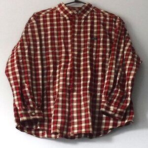 Mens Red Patterened Long Sleeve Button Down Ralph Lauren Casual Shirt Size Large